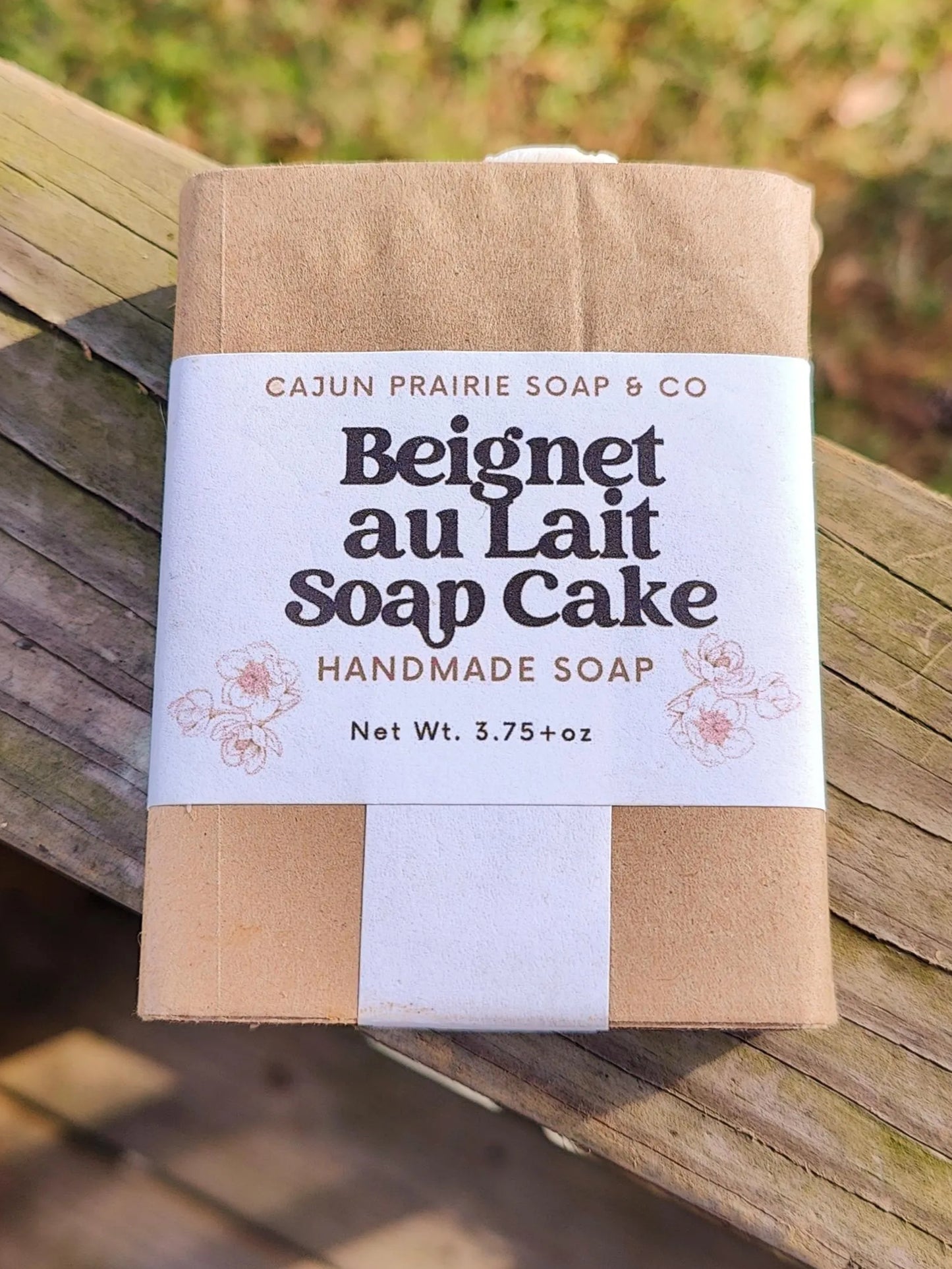Eco-friendly packaging of handcrafted donut cake soap